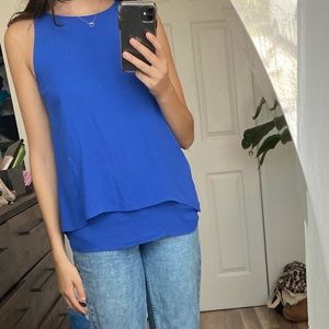 Royal Blue Tank Blouse